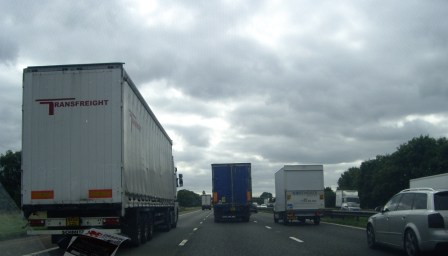 Sept 22 - Lorry Overtaking Another Lorry © David Britt