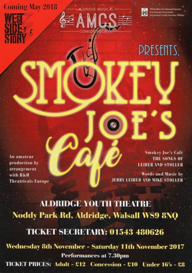Smokey Joe’s Café – Aldridge Youth Theatre – 8 to 11 November 2017