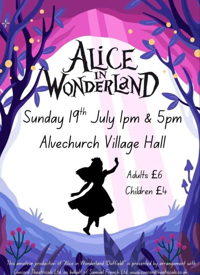 Alice in Wonderland — Alvechurch Village Hall — 19 July 2026 