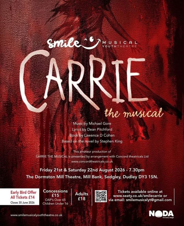 Carrie the Musical — Dormiston Mill Theatre — 22 August 2026